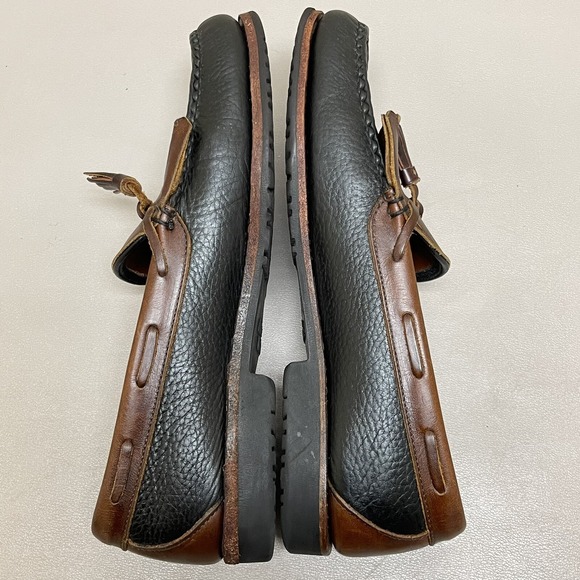 Allen Edmonds Nashua Loafers Men 11.5 D Black Brown Pebble Kiltie Tassel Leather main image 4